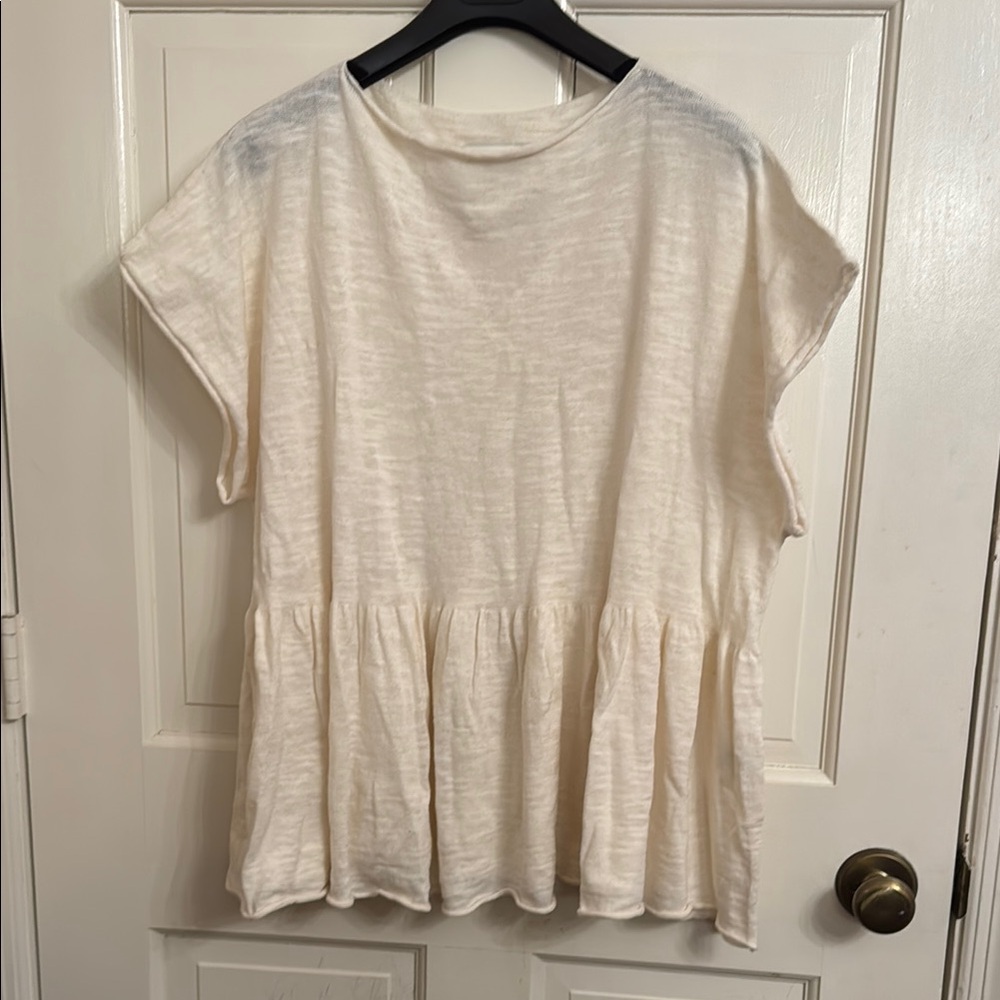 Lauren Manoogian Elegant Cream Women's Top size 2